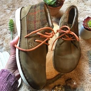 {Birkenstock} Harris Tweed Nubuck Leather Sneaker